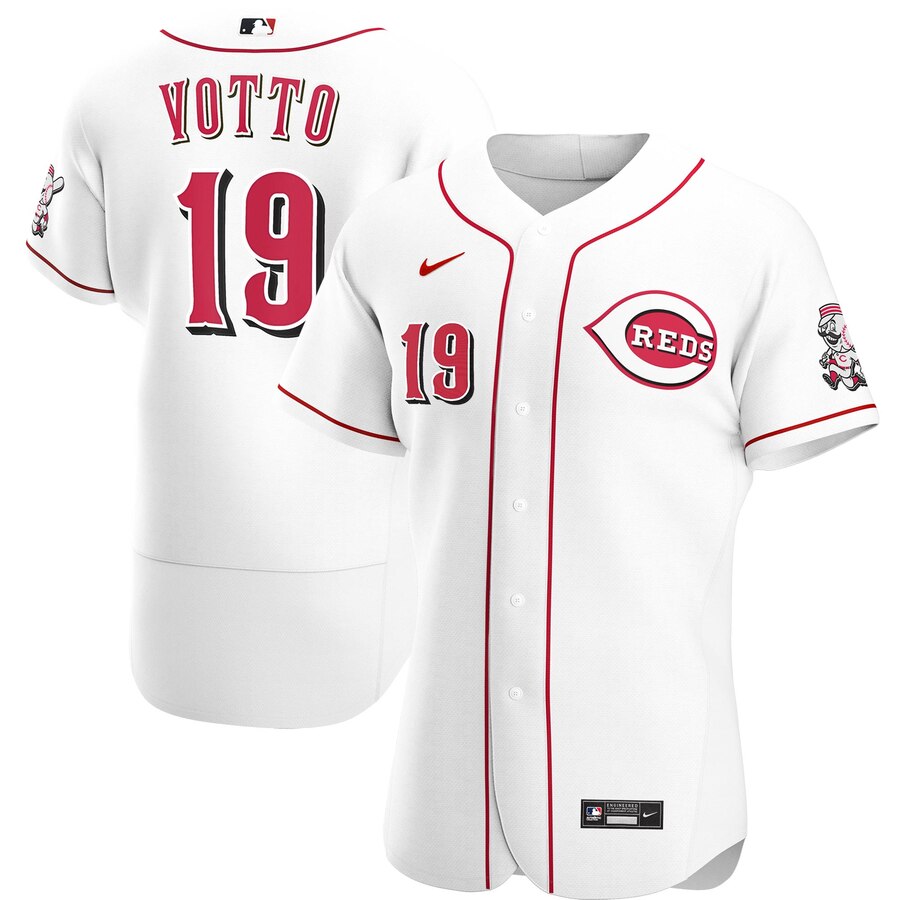Cincinnati Reds #19 Joey Votto Men Nike White Home 2020 Authentic Player MLB Jersey->baltimore orioles->MLB Jersey